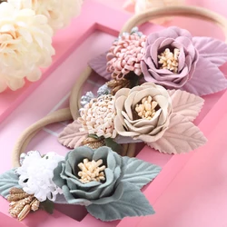 New 6.5cm Baby Girls Headband Big Flower Head Bandage Kids Toddlers Headwear Flower Hair Band Infant Hair Accessories