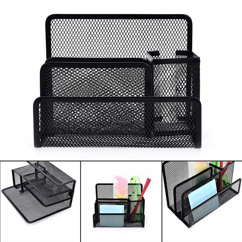 1XBlack Mesh Letter Paper File Storage Rack Holder Tray Organiser Desktop Office