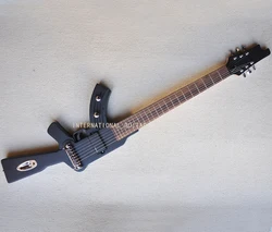 6 Strings Left Handed Gun Shaped Electric Guitar,Rosewood Fretboard