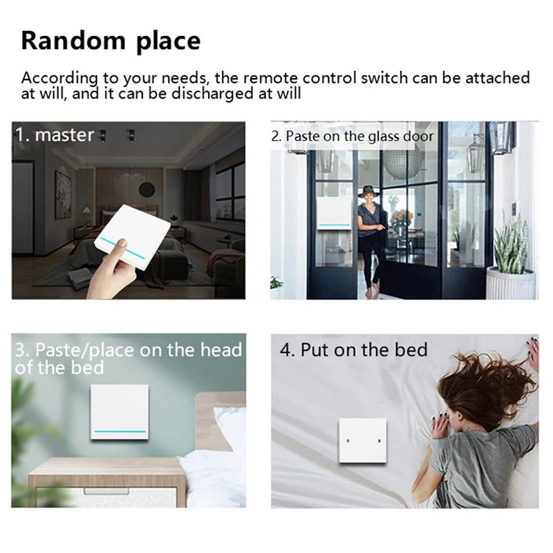 Tuya WiFi Access Switch 86 Type Panel Automatic Reset Exit Button Remote Open Door Smart Voice Open Door with Alexa Google Home