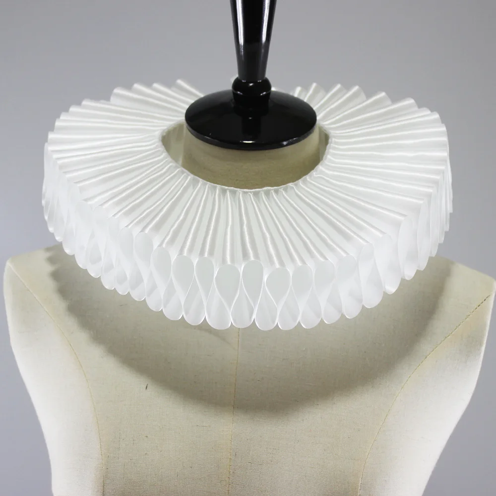 Classic Handmade Ruff Fake Collar Drama Stage Shape Wedding Photo Photography Props Clown Collar