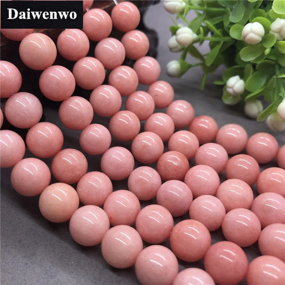 Pink Chalcedony Beads 4-12mm Round Natural Loose Stone Bead DIY for Dreamcatcher