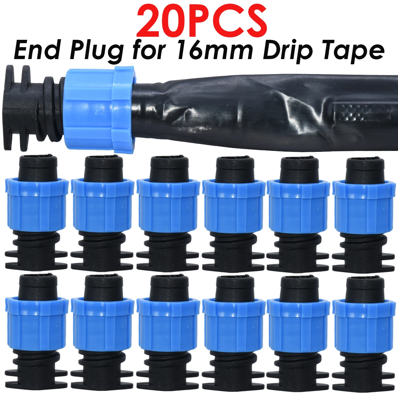 20 sztuk 5/8 cal taśma kroplująca sprzęgła do nawadniania 16mm wąż naprawy 2-Way szybkie złącze blokada gwintu rozszerzenie wspólnego cieplarnianych