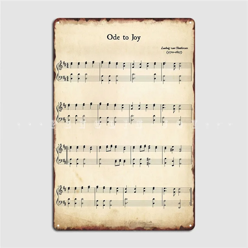 

Музыкальный плакат, металлический плакат в стиле старого Бетховена, дизайнерское украшение для гаража, клуба, бара, кинотеатра, гостиной, жестяные плакаты с вывесками