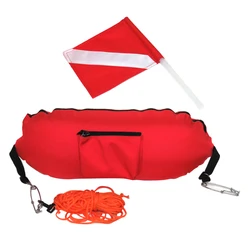 Boya de Torpedo para pesca submarina, flotador inflable de nailon 420D, Bandera de buceo extraíble con cuerdas de línea de 25m, equipo de buceo