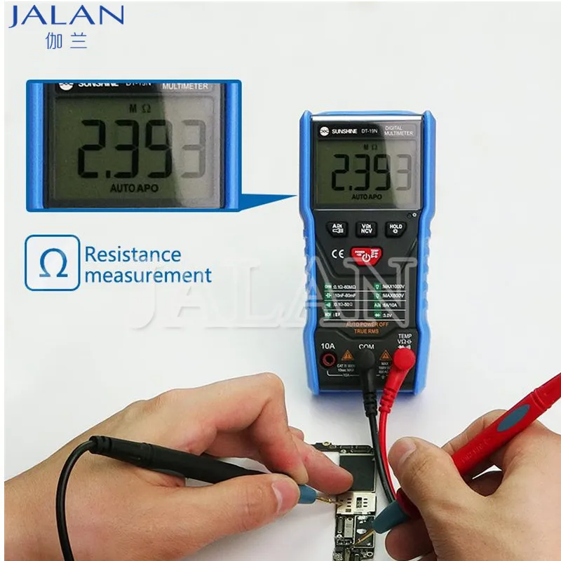 Sunshine DT-19N Mini Multimeter Automatic Range LCD Display Number Or Mobile Phone LCD Problem Accurately Locate And Repair