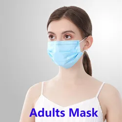 Anti-Pollution 3 Layer Mask dust protection Masks Disposable Face Masks Elastic Ear Loop Disposable Dust Filter Safety Mask