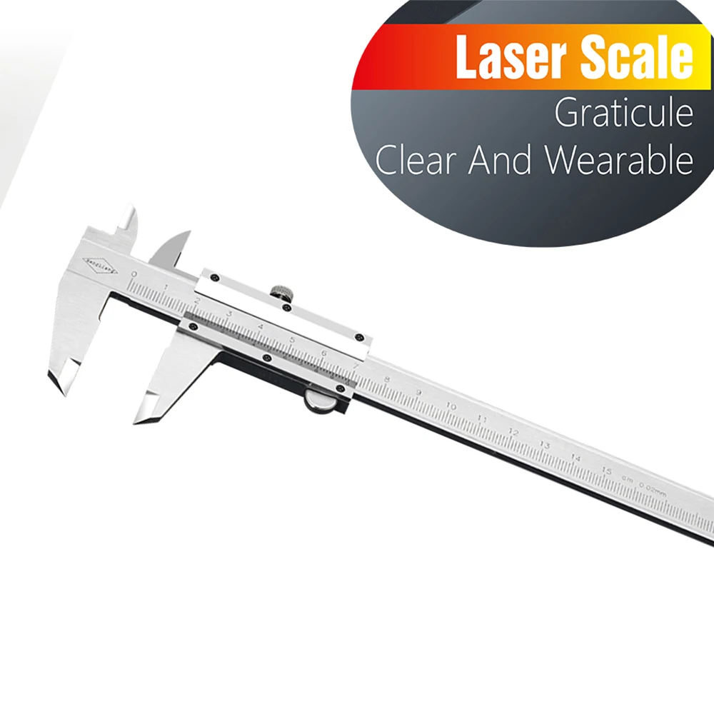Di alta Precisione In Acciaio Inossidabile Vernier Caliper 0-150mm 6 "0.02 millimetri Pinza Strumento di Costruzione di Misura Strumento di Misura