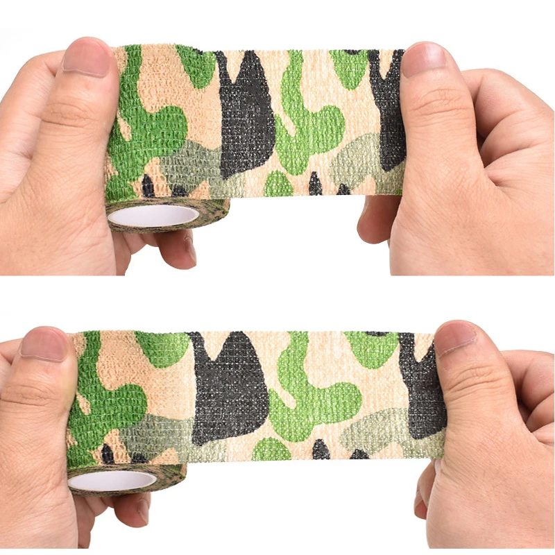 4.5M* 5CM Self-Adhesive Camouflage Camo Tape Bandage Reusable Self-Cling Wrap For Outdoor Camping Hunting Military Army Stealth