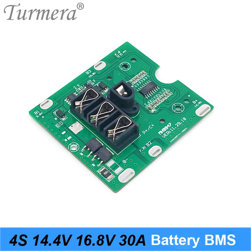 Turmera 4S 14.4V 16.8V 30A 18650 bateria litowa BMS do wkrętaka Shura ładowarka płyta ochronna pasuje do d ewalt 14.4V 16.8V