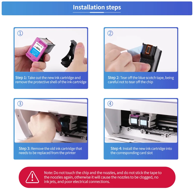 HINICOLE 123XL ink cartridge Replacment For hp 123 hp123 xl For Deskjet 1110 2130 2132 2133 3630 3632 5220 5230 5010 5020