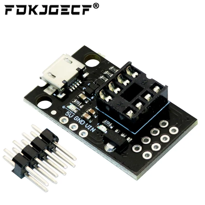Wtykowa płytka rozwojowa ATTINY do ATtiny13A/ATtiny25/ATtiny45/ATtiny85 edytor programowania złącze zasilania Micro Usb
