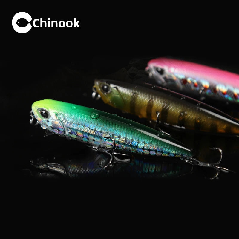 Chinook Topwater Pencil Fishing Lure 100mm14g Surface Floating Bait Top Water Lures for fishing seabass pike feeder