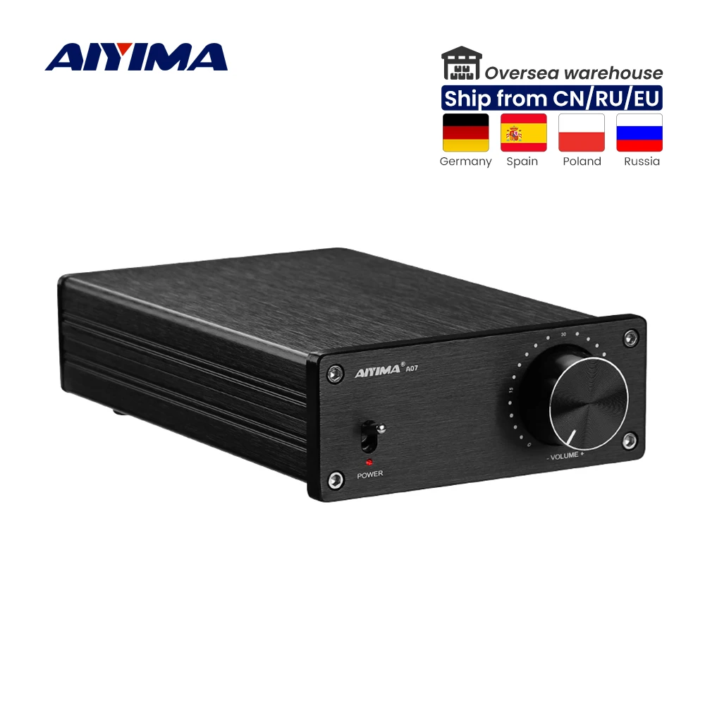 AIYIMA A07 Digital HiFi Power Amplifier Audio 300Wx2 TPA3255 Home Theater Class D 2.0 Stereo Sound Speaker Amplifier Mini Amp