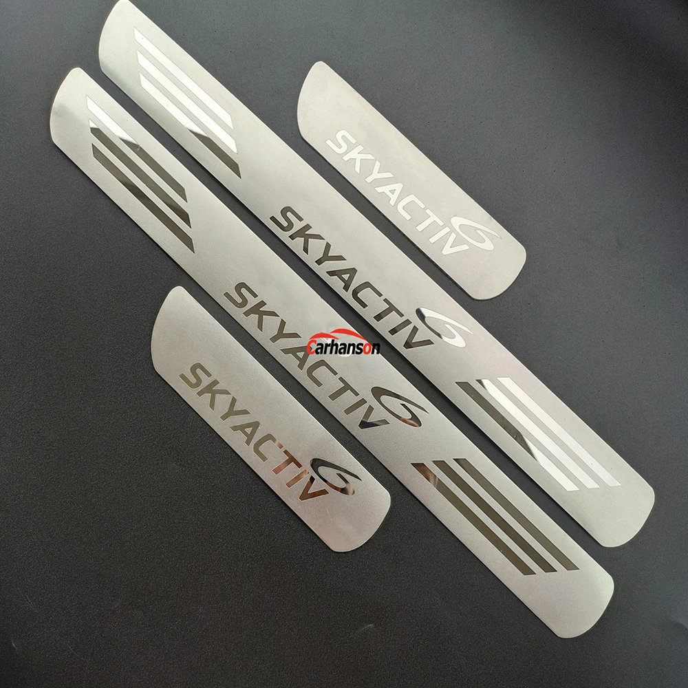 For Mazda 6 Atenza Car Styling Sticker Stainless Steel Door Sill Strip Accessories Scuff Plate Pedal 2020 2016 2017 2018 2019