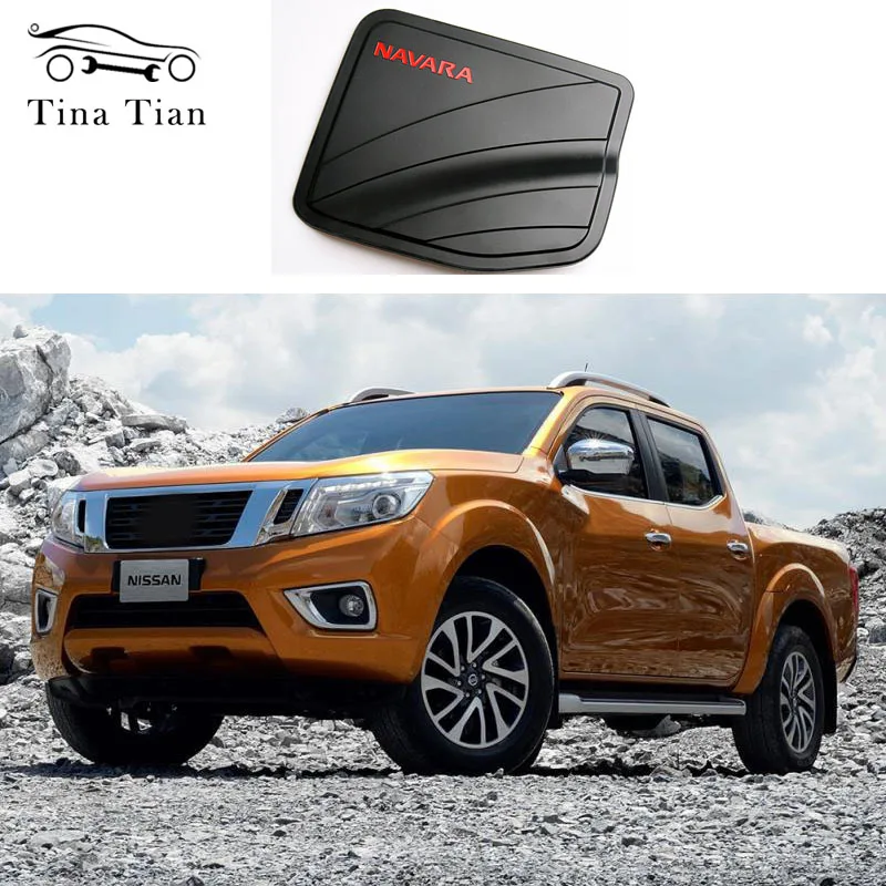For Nissan Navara NP300 D23 2014-2018 Car Accessories Fuel Tank Cap ABS The Black surface Cover