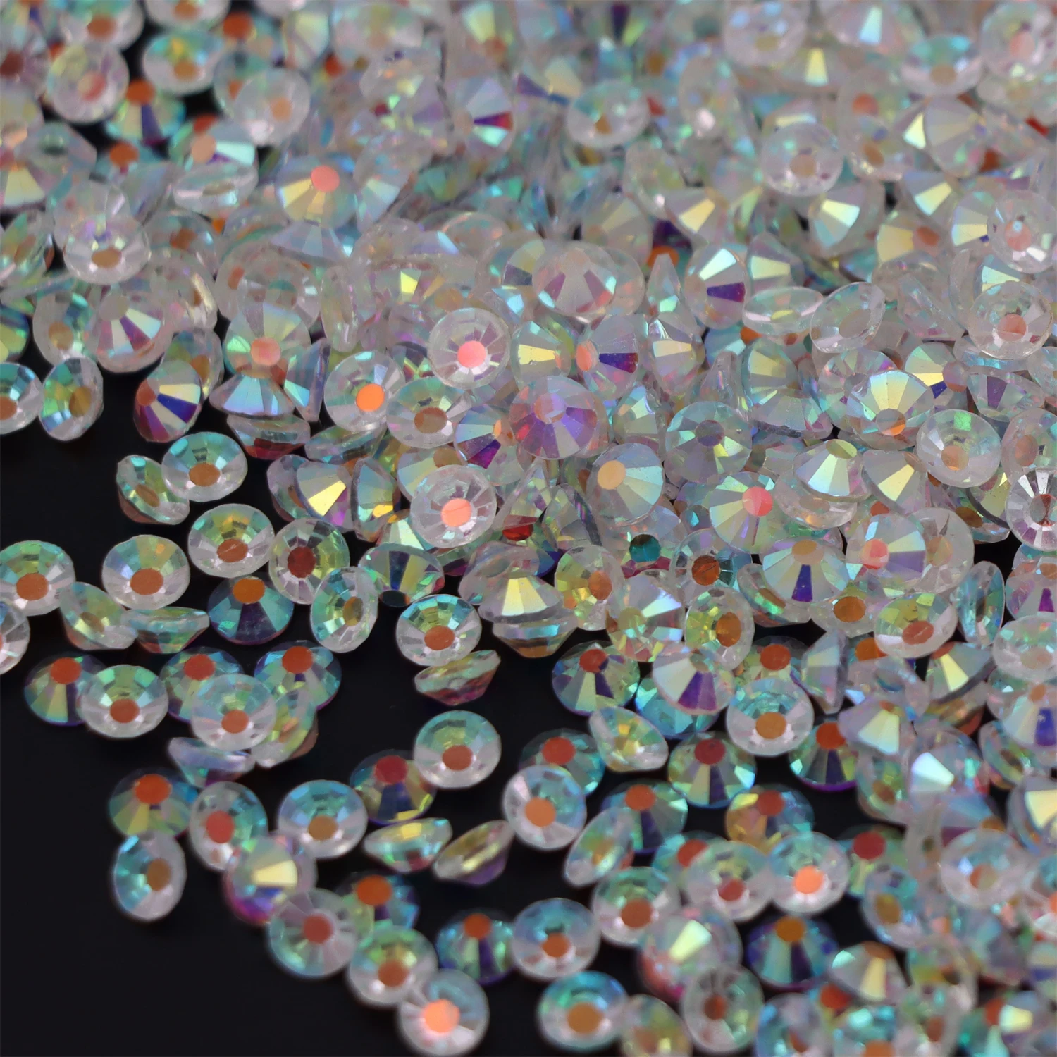 Clear AB SS3-SS34 Flat Back Non Hotfix Rhinestone Glass Crystals Gem For 3D Nail Art Decoration