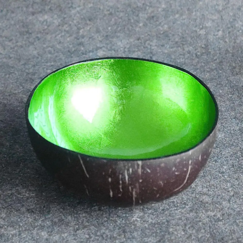 Food Container Compact Durable Coconut Shell Vintage Anti-Wear Painted Bowls for Restaurant - view 4