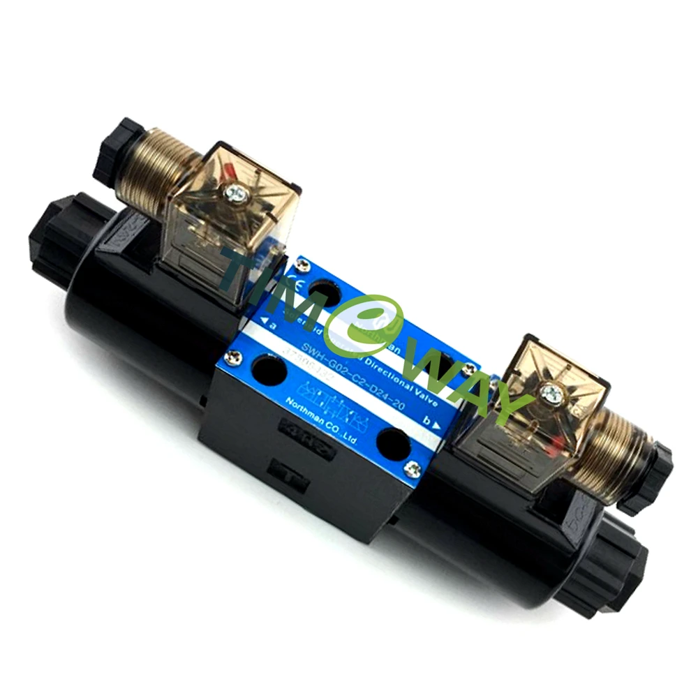 SWH Hydraulic Solenoid Valve SWH-G02-C2-20 Solenoid Directional Control Valve DC24V AC220V AC24OV