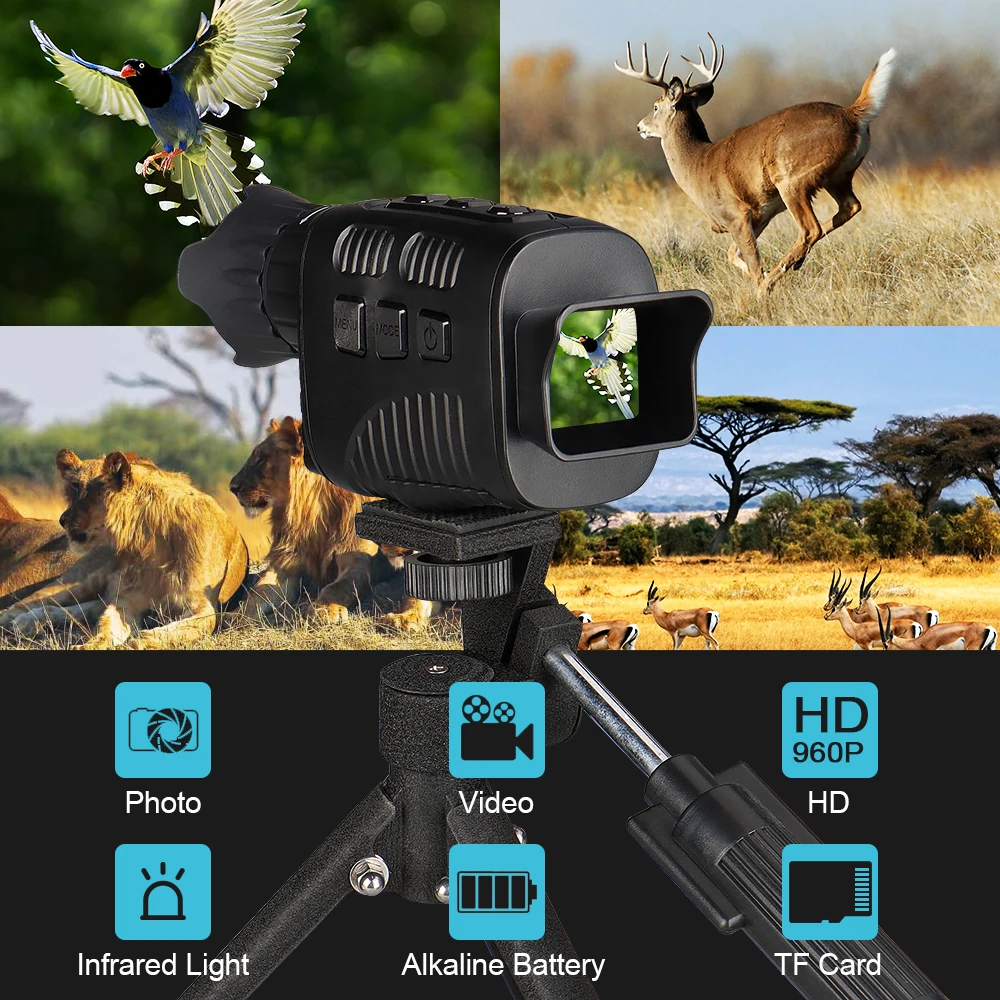 4x Digital Zoom Monocular Telescope Binoculars Night Vision Device Scope Video Camcorder for Hunting/scouting Tourism HK27-0029