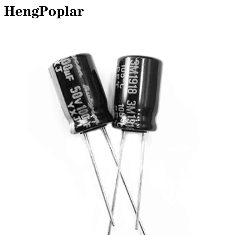 50PCS/LOT 100UF 50V 100UF 50V / 10UF 50V 8*12 5*7 Aluminum electrolytic capacitor Electrolytic Capacitor 50v 100uf