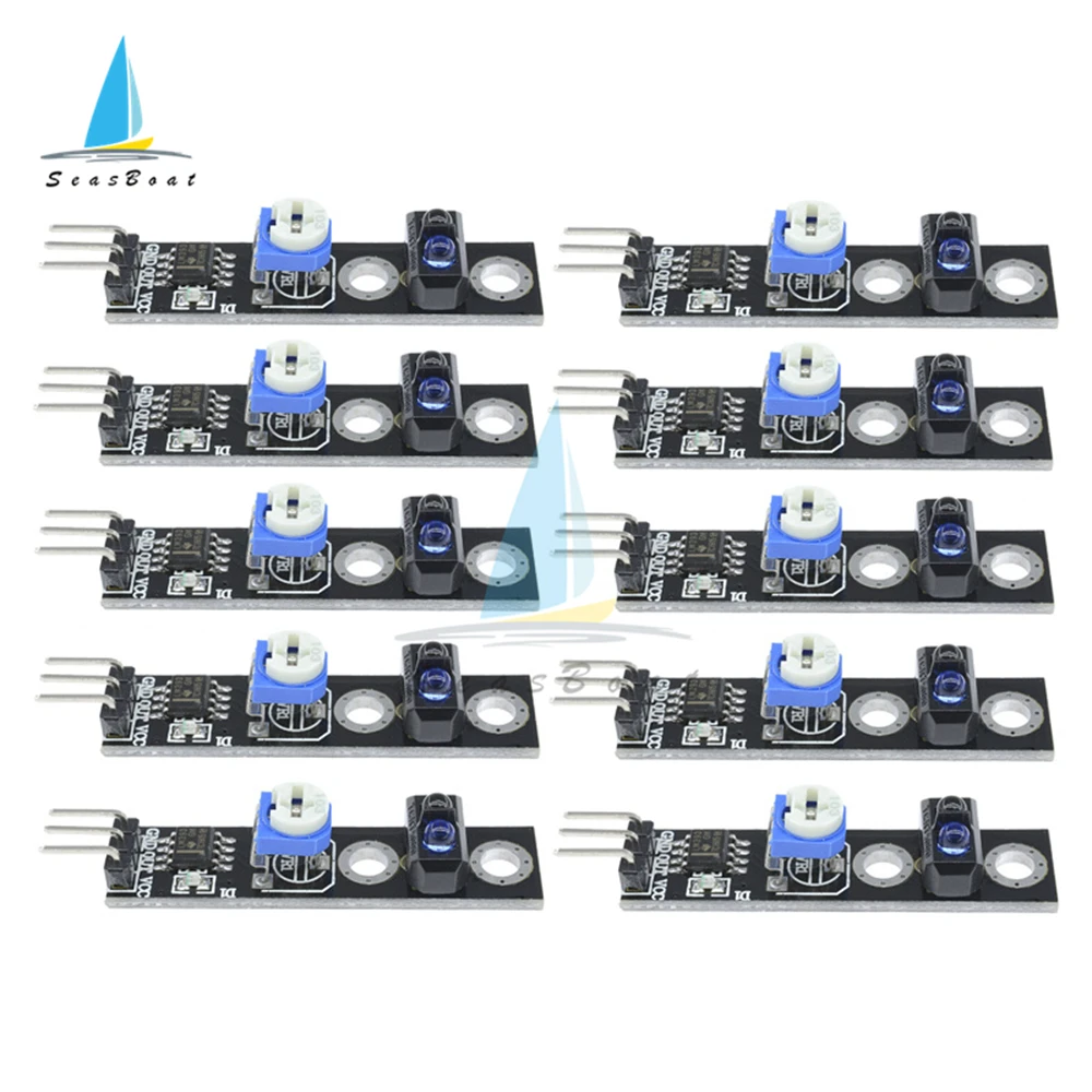 10PCS/lot IR Infrared Line Reflection Track Follower Sensor TCRT5000 Obstacle Avoidance For Arduino AVR ARM PIC DC 3.3V-5V