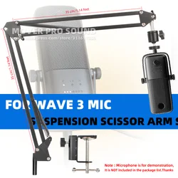 Desktop Suspension Scissor Boom Arm Mic Rack For Elgato Wave 3 Recording Microphone Stand Table Desk Hang Tabletop Mount Holder