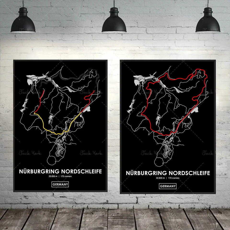 

Nurburgring Nordschleife - Germany Track Map - Poster