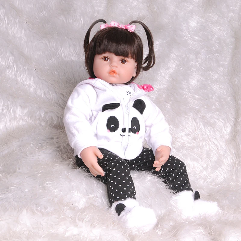 

55cm Soft Silicone Reborn Doll Newborn Baby Girl Real Lifelike Living Doll Simulation Kid Sleeping Playmate Toys Girl Xmas Gift