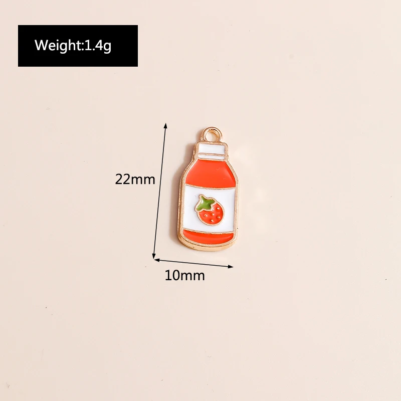 Leslie 10 Stück Emaille süße Essen Trinken Eis Kuchen Saft Cola Charms Anhänger für Halsketten DIY Schmuckherstellung Zubehör – Detail 25