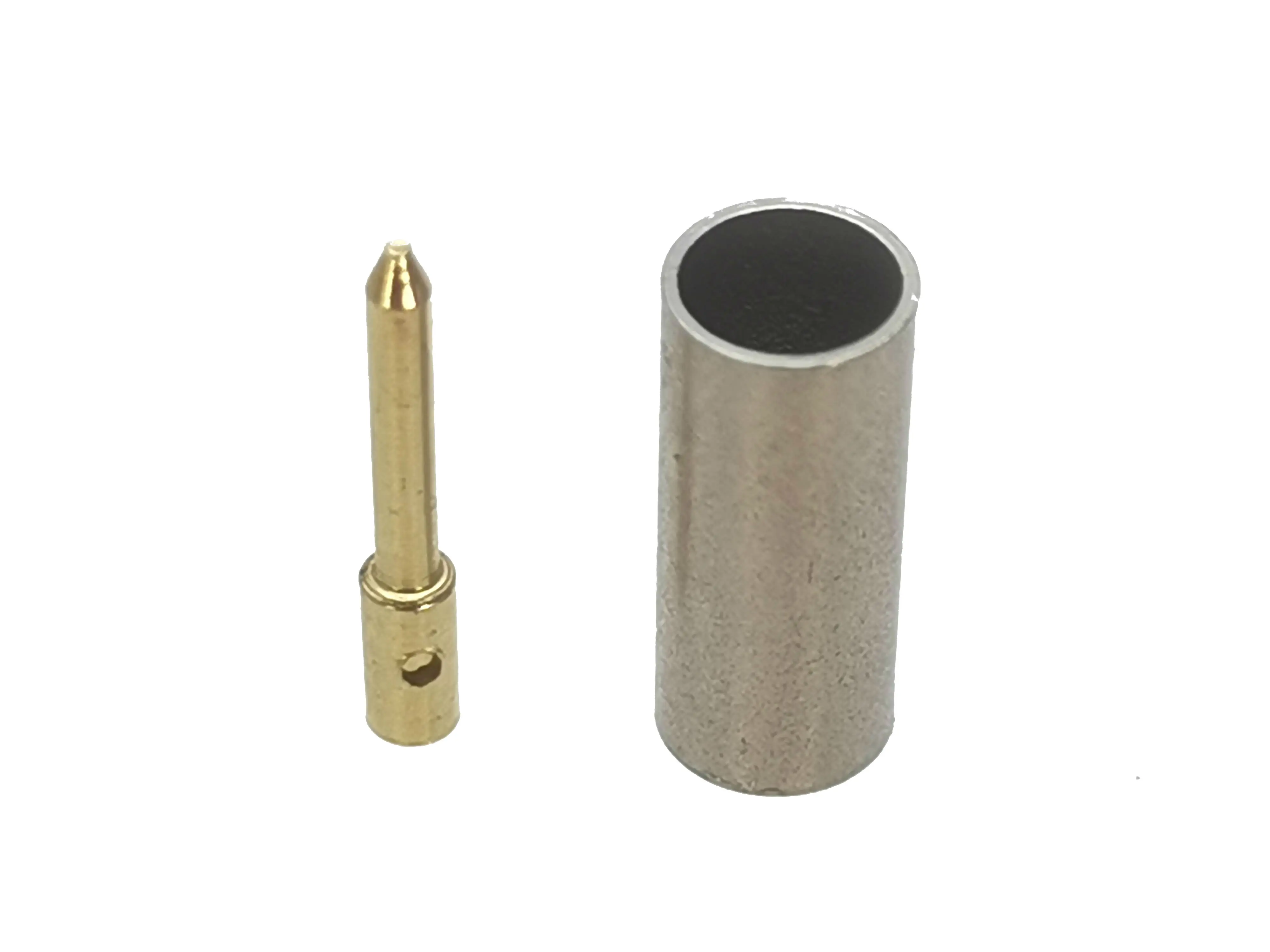 1Pcs F TV Male Plug Straight Crimp RG174 LMR100 RG316 RF Coaxial Connector Brass