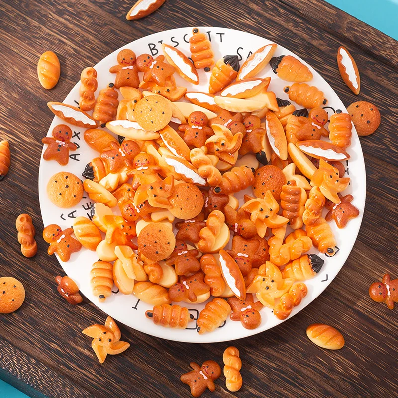 5/10/20 Pcs 1:12 Mini Bread Resin Breakfast Food for Doll House Miniature Kids Gift Toys Home Decoration Accessories