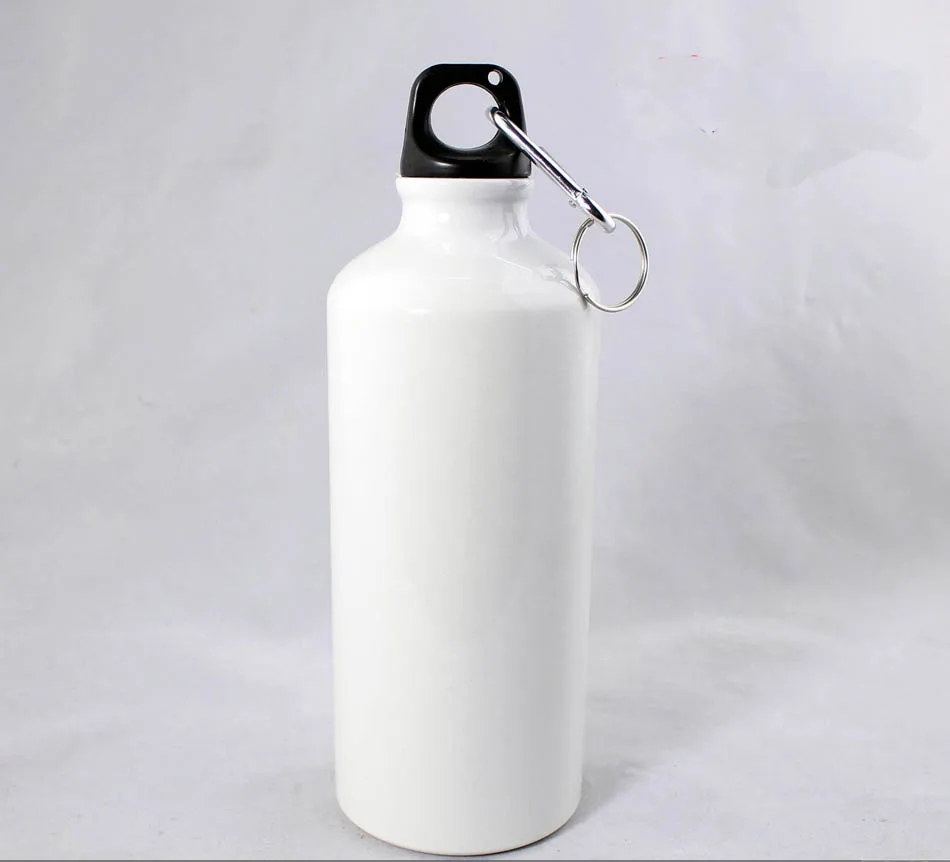 400ML 500ML 600ML White Blank Sublimation Water Bottle Heat Press Sports Bottle For Travel Sport Easy take bike with hook