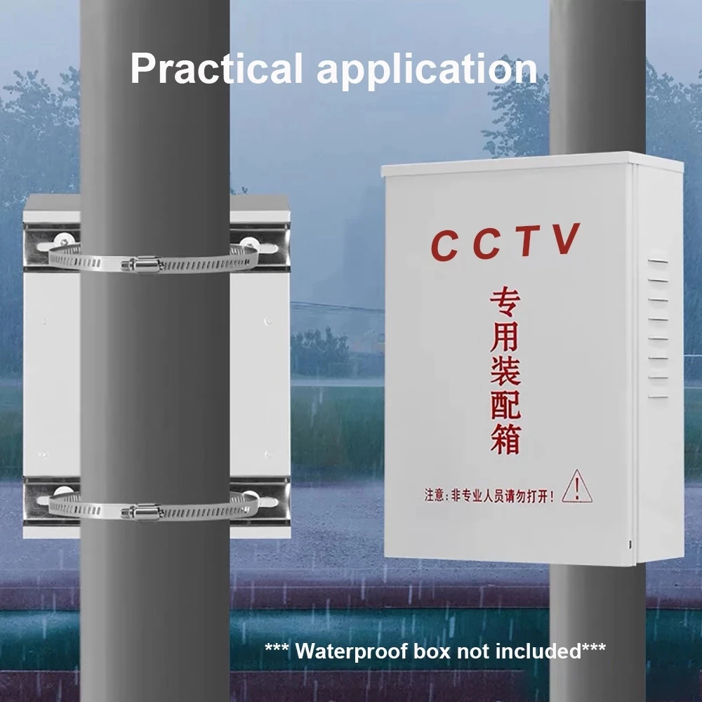 Surveillance Cctv Camera Pole/Kolom Montagebeugel Monitoring Lat Hoepel Ondersteuning Armatuur Rvs Plaat Houder