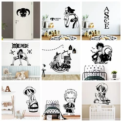 Cartoon Anime Wall Decal One Piece Wall Stickers Decals For Kids Room Vinyl Decor Sticker Wallpaper Poster Mural