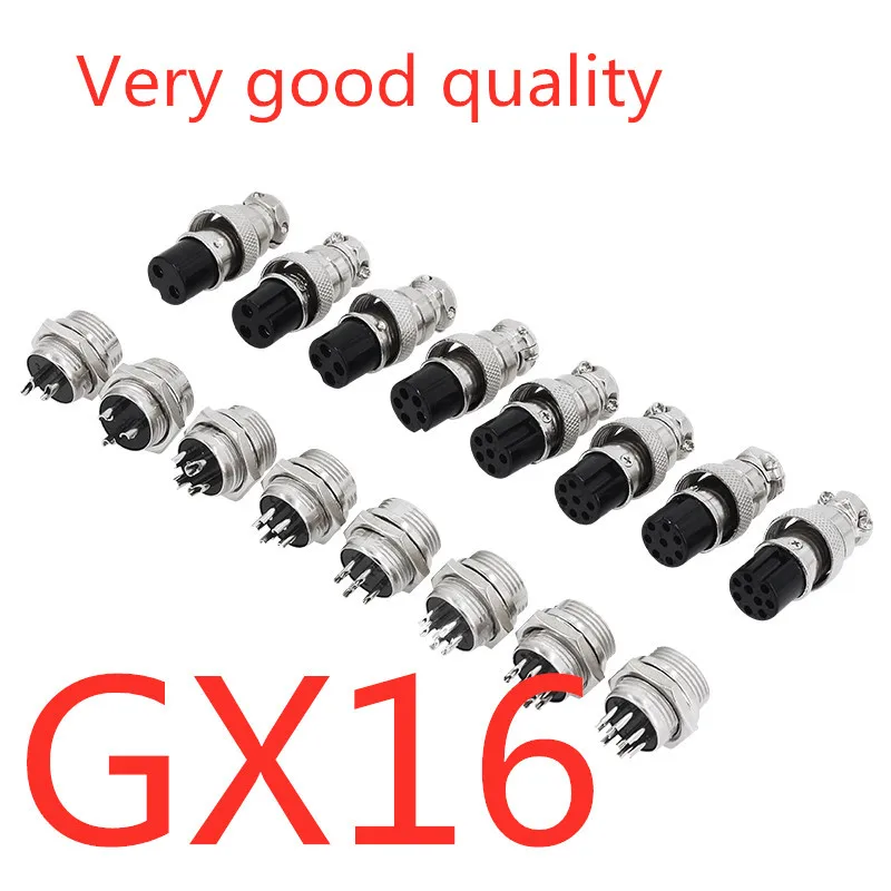 

1set 5/8" GX16-2/3/4/5/6/7/8/9/10 Pin Male Female 16mm Wire M16 GX16 Circular Aviation Connector Socket Plug Metal