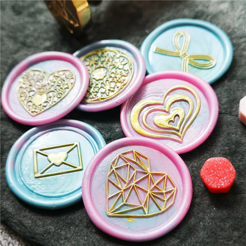 1 pec wedding Wax Seal Stamp feather iris Crown Love Tie the Knot Sealing Scrapbooking Sollos stempel Craft Wedding Decorative