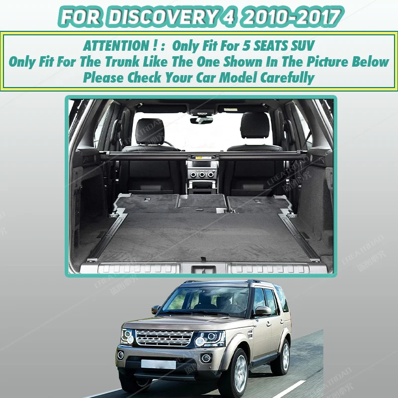 APPDEE Car trunk mat for Land Rover Discovery 4 Five seats/Seven seats 2010-2017 cargo liner carpet interior accessories cover