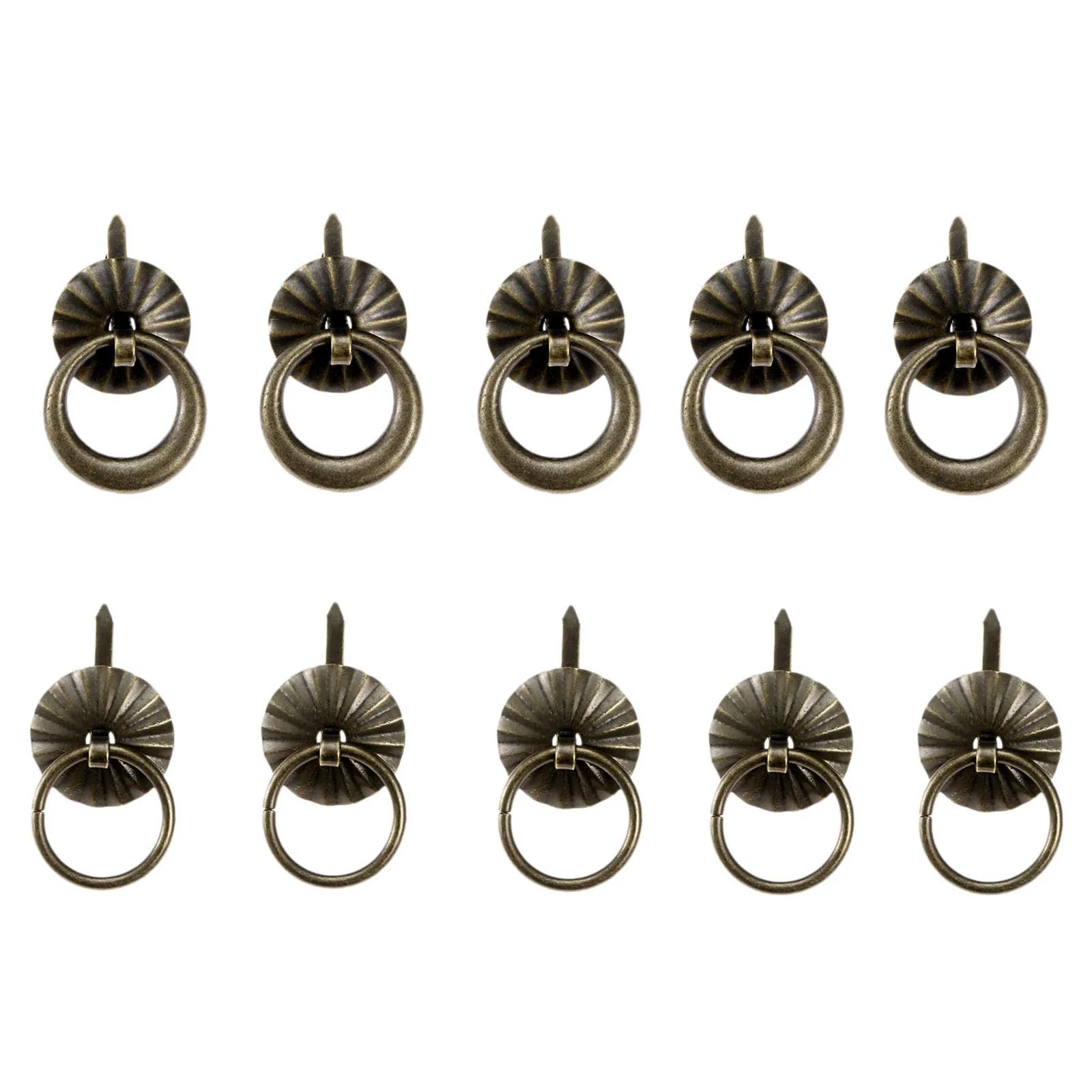 5Pcs Antique Bronze Vintage Cabinet Knobs and Handles Furniture Knobs Kitchen Drawer Cupboard Ring Pull Handles Furniture Parts