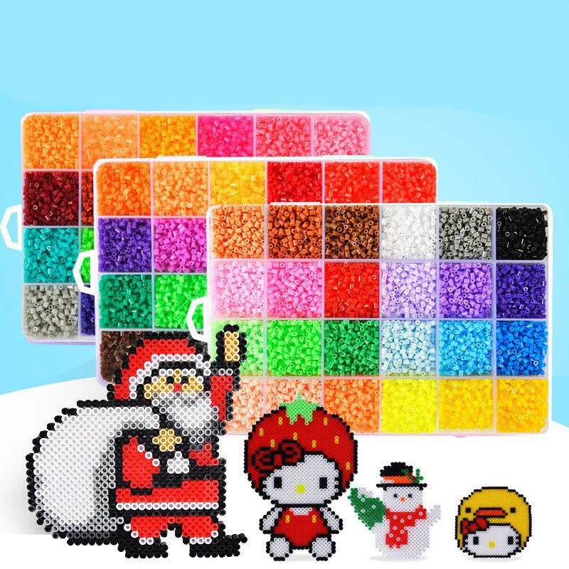 Hama Beads Ferro Educação Beads, 3D Puzzle Beads, Brinquedo Educação, Garantia Perler, Fuse Beads, 24, 48 Cores, 2,6 milímetros