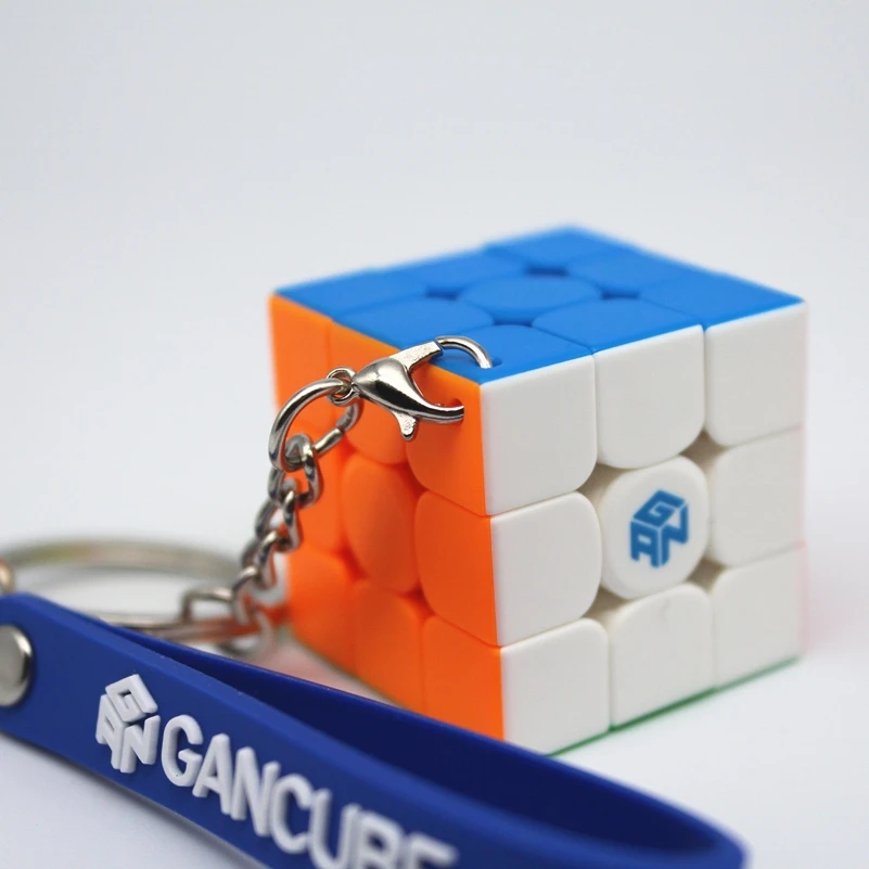 พวงกุญแจลูกบาศก์ GAN330 GAN328ขนาดเล็ก3x3x3x3ลูกบาศก์มายากลกล่องของขวัญโมเสค GAN ลูกบาศก์ความเร็ว3x3ลูกบาศก์มายากล