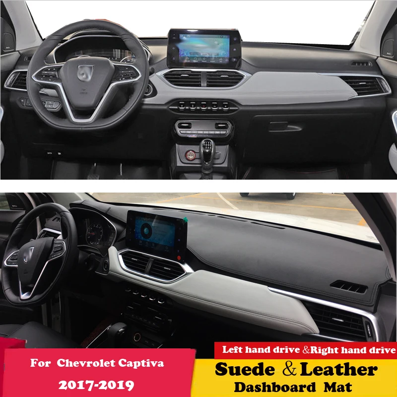 Für Baojun 530 für Chevrolet Captiva für MG Hector 2017 Leder Dashmat Dashboard Abdeckung Pad Dash Matte Teppich Zubehör Wildleder