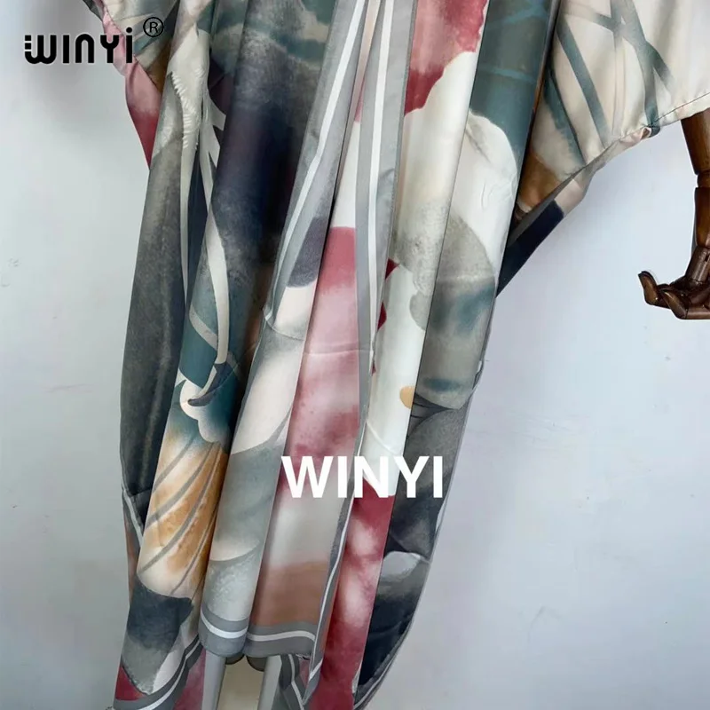 America Africa Summer Women Cardigan فستان زهري maxi robe femme beah sexcy Boho Maxi African Holiday Batwing Sleeve TWILL Robe