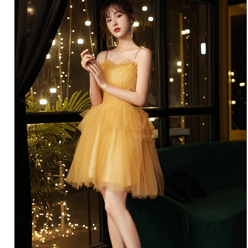 Robe de cocktail courte pour femme, robe sexy, au-dessus du genou, robe de soirée formelle, mini robe de soirée, robe de Rhde remise des diplômes, vert et orange