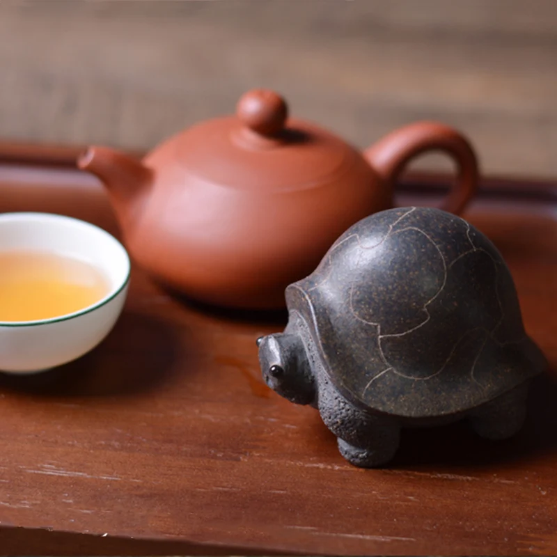 Ceramic tea pets army turtles tea ceremony accessories coffee table decorations micro landscape ornaments