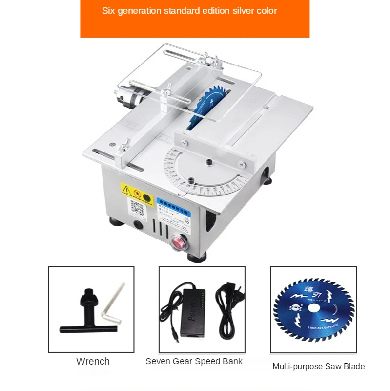 

Миниатюрная алюминиевая Настольная пила, высокоточный прибор для резки серебра, 24 В постоянного тока, для самостоятельного изготовления моделей пил, для столярных работ, цепной пилы