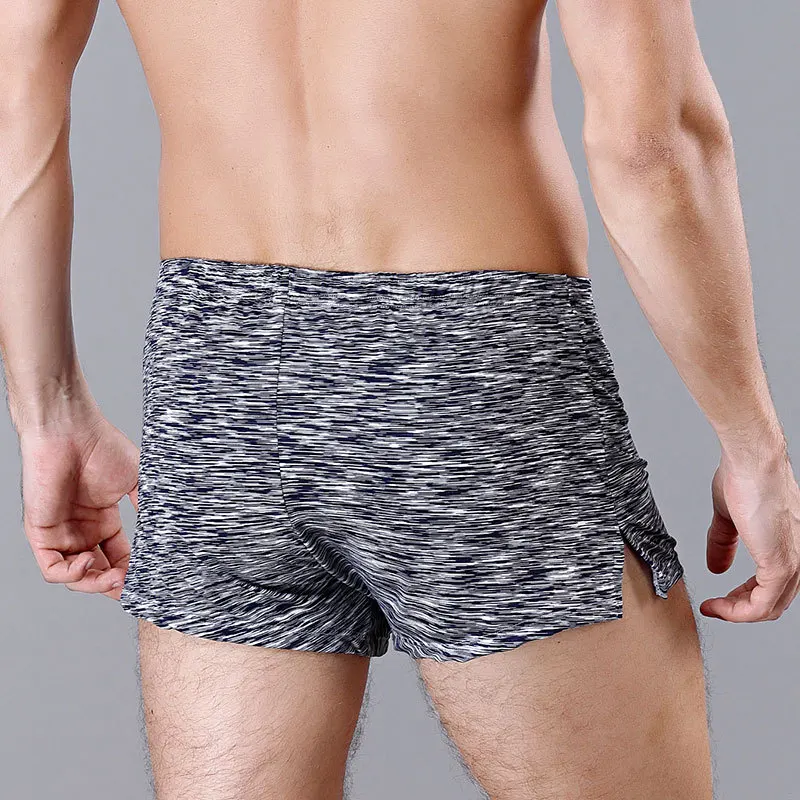 Calções casuais masculinos cintura média roupa interior confortável seta calças respirável homewear boxer calcinha homme boxers shorts cuecas