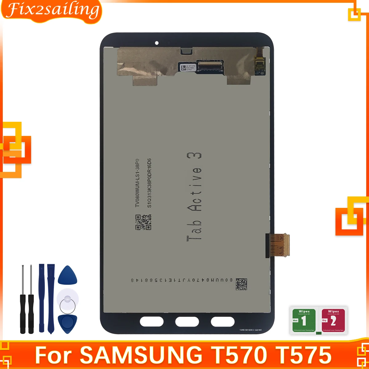 AAA+++ Quality LCD For Samsung Galaxy Tab Active3 Active 3 3rd Gen 2020 T570 T575 Display Touch Screen Digitizer Assembly Parts