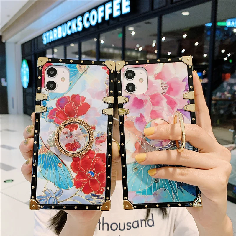 Glitter Cover Floral Pattern Flower Case for Samsung Galaxy A15 A25 A35 A55 A54 A14 A23 A33 A53 A12 A13 A22 A34 A52 A72