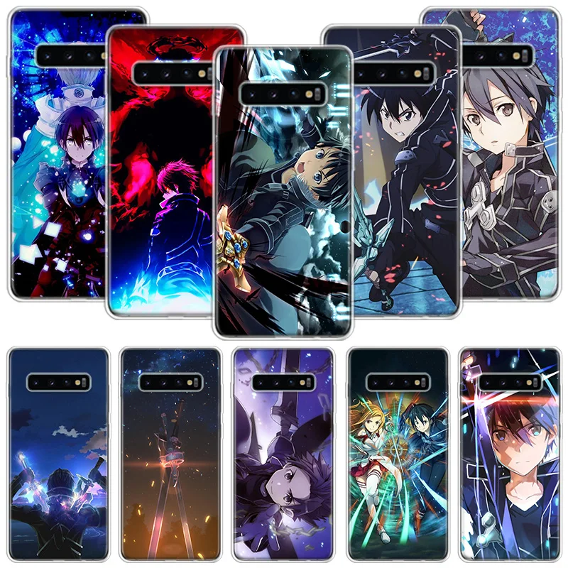 Sword Art Online Kirito Asuna Phone Case For Samsung Galaxy S24 S23 S22 S21 S20 Ultra S20 FE S10 Plus S9 S8 + Fundas Cover Coque